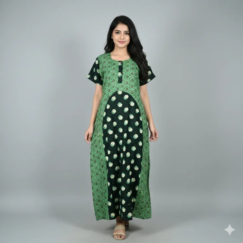 Half and Half Soft Finish Nighty