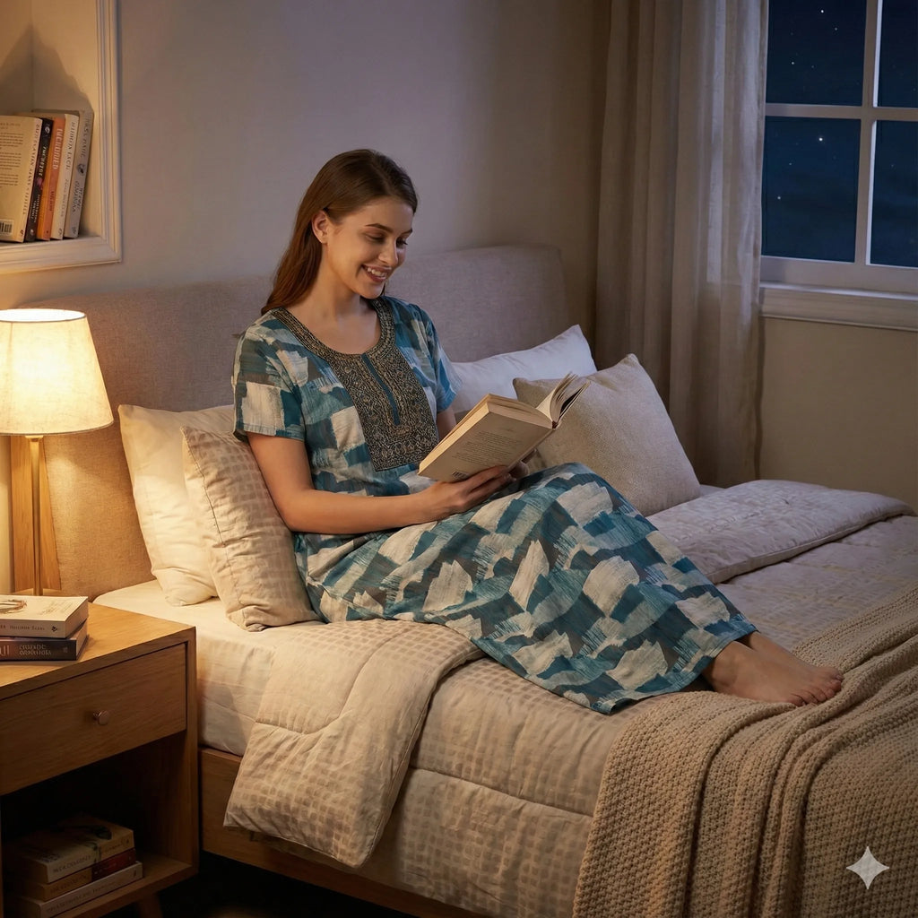 Hand-Embroidered Cotton Nightdress