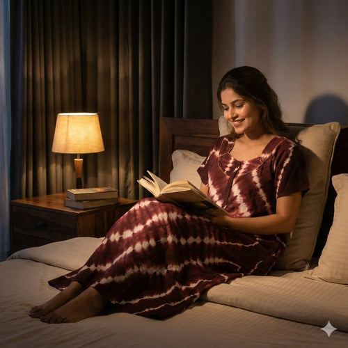 Artistic Tie Dye Nighty for Women