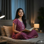 Home Wear Cotton Button Nighty