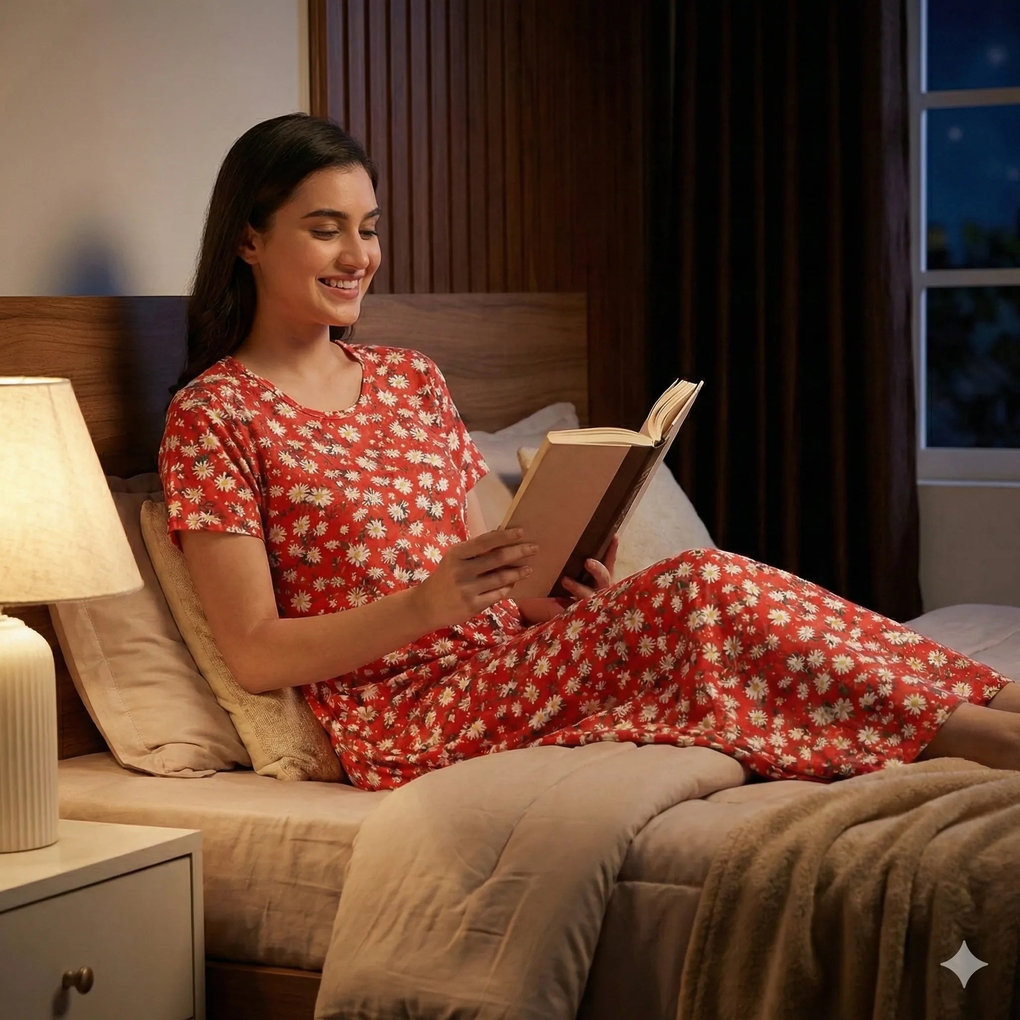 Non Feeding Cotton Nightdress for Ladies