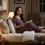 Breathable Double Sleeve Cotton Nighty
