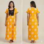 Casual Pure Cotton Frock Nighty for Women