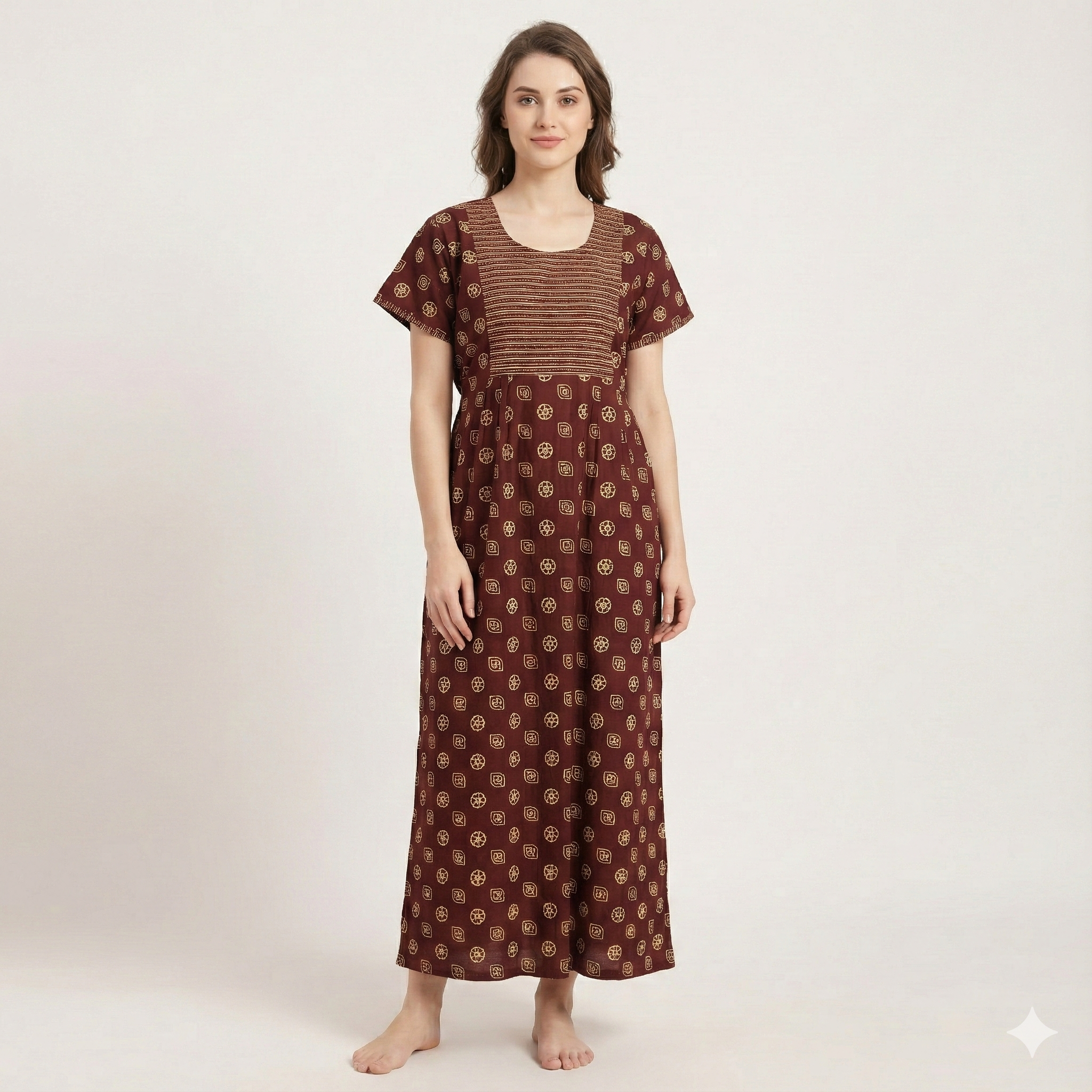 Comfort Fit Pure Cotton Frock Nighty for Women