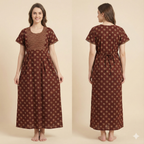 Comfort Fit Pure Cotton Frock Nighty for Women