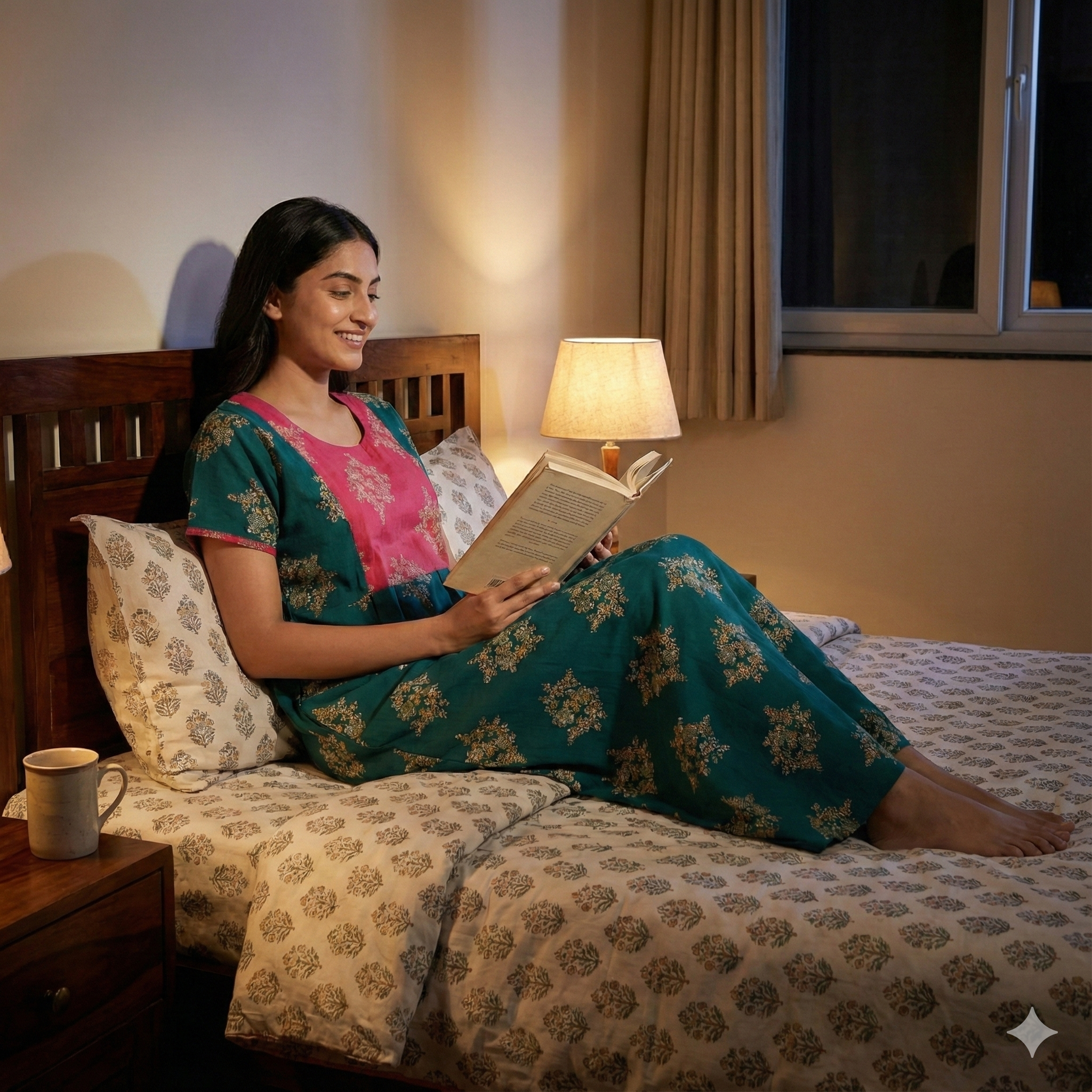 Skin-Friendly Pure Cotton Frock Nighty for Women