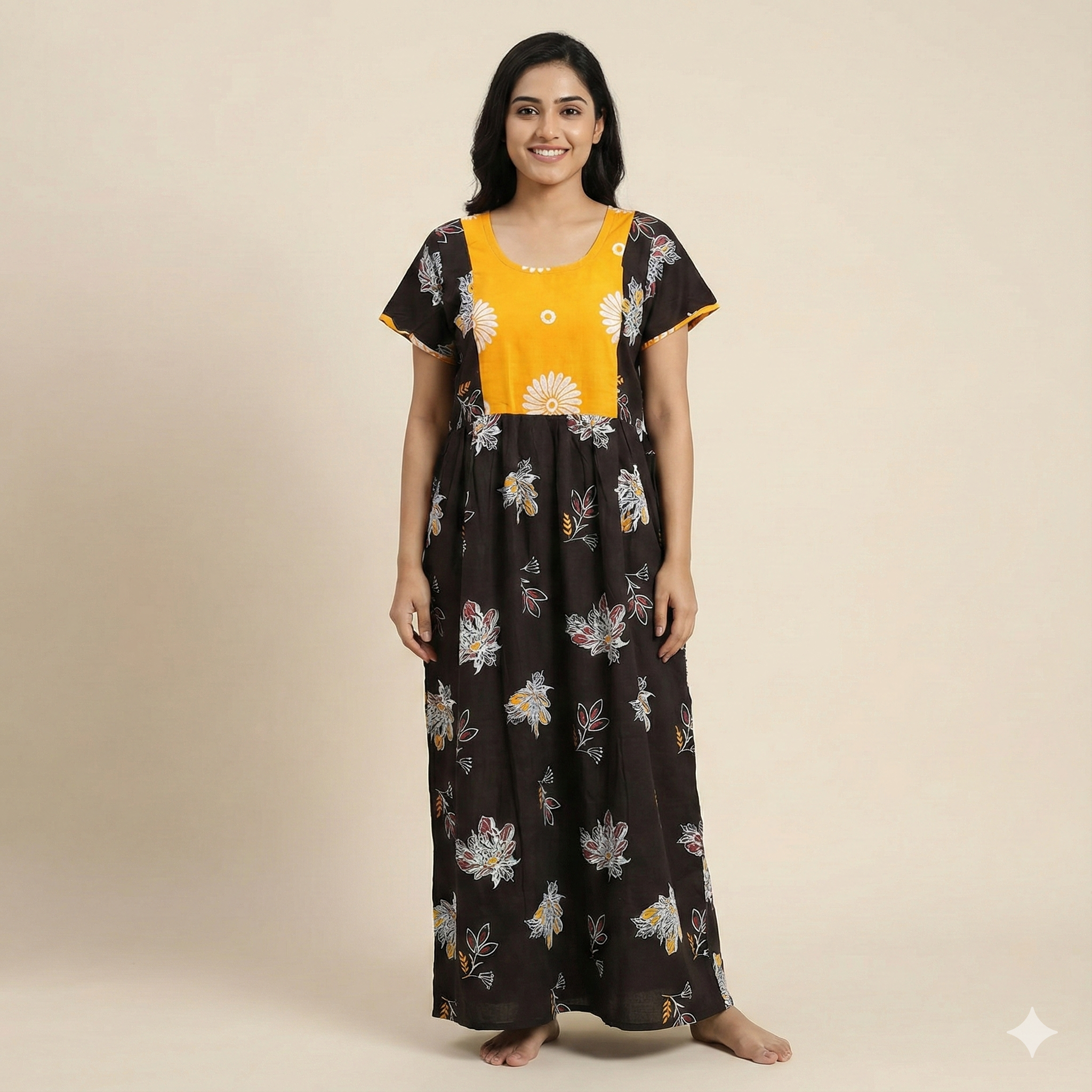 Pure Cotton Frock Nighty – Breathable Comfort