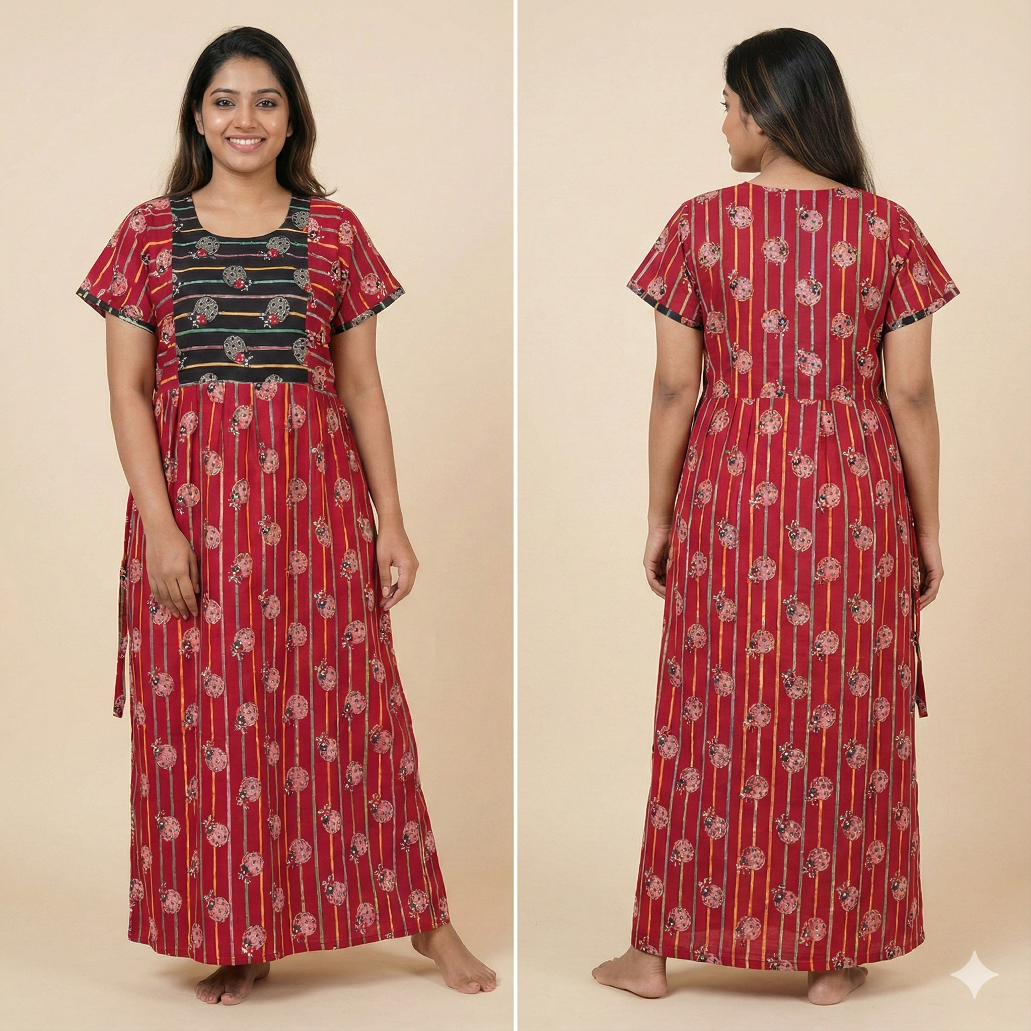 Women’s Pure Cotton Frock Nighty – Comfort Wear