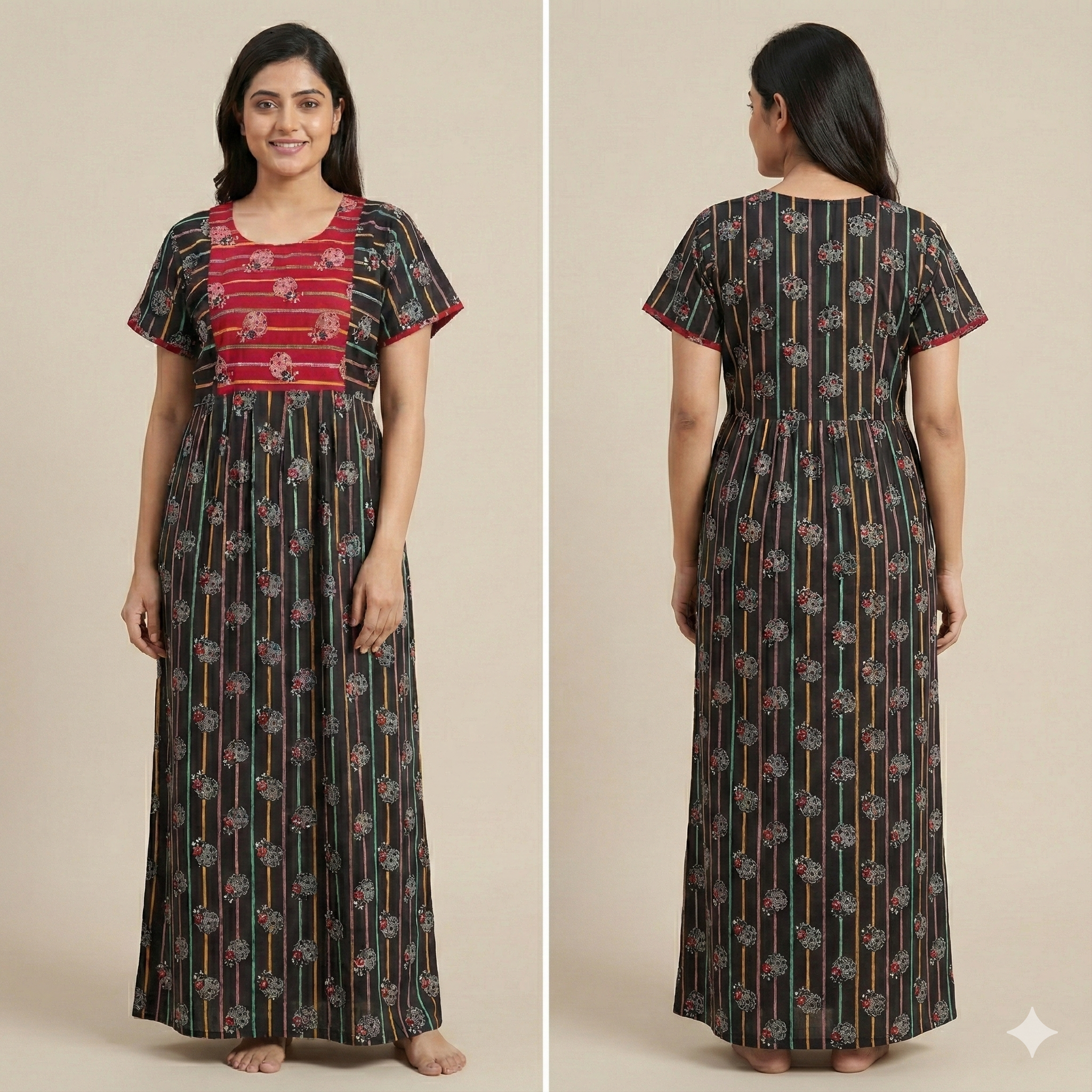Pure Cotton Frock Nighty for Home & Sleep Wear