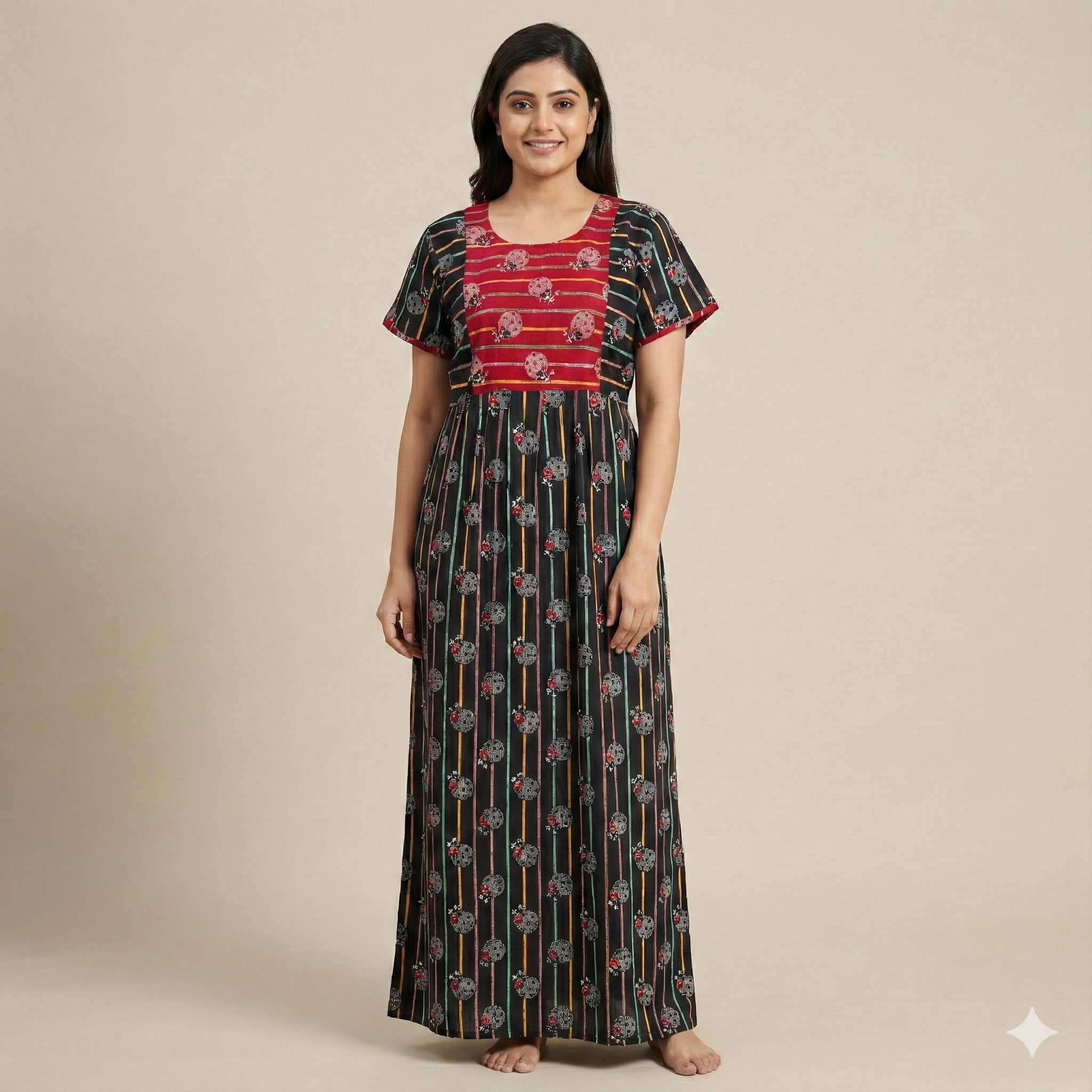 Pure Cotton Frock Nighty for Home & Sleep Wear