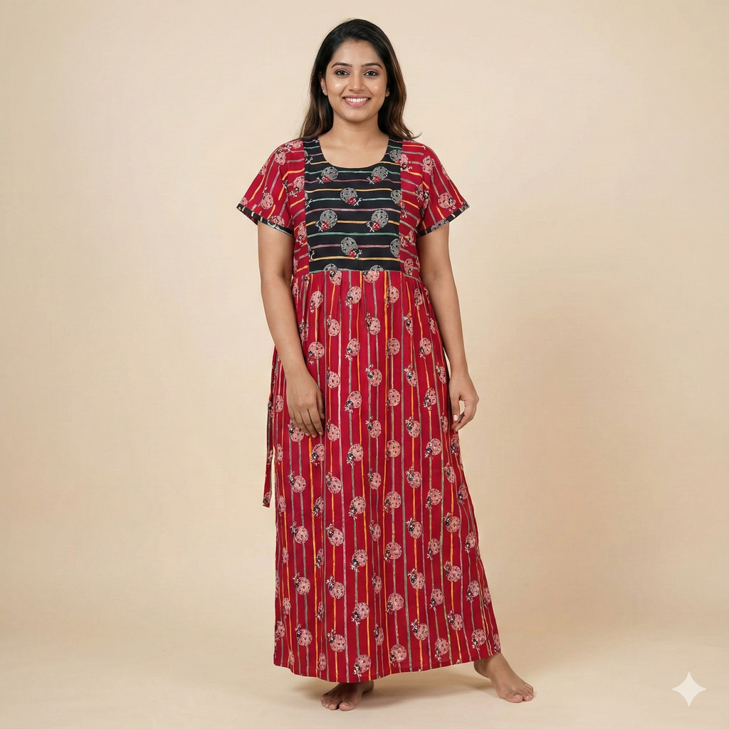 Women’s Pure Cotton Frock Nighty – Comfort Wear