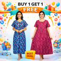 Stylish Printed Zip Nighty for Women