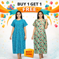 Home Wear Premium Zip Nighty