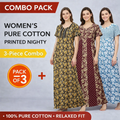 Comfort Sleep Pure Cotton Nightdress 3 Pack